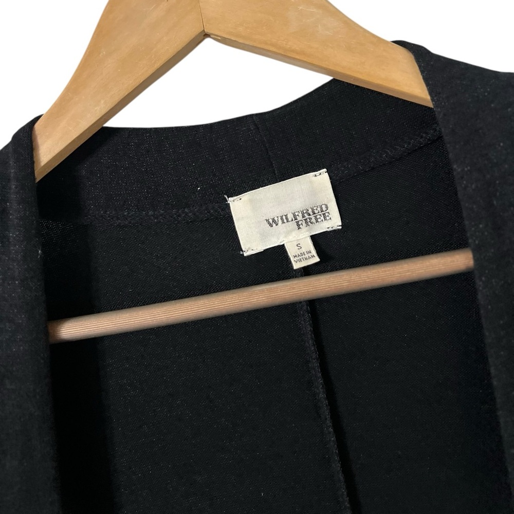 ARITZIA Wilfred Free Black Belted Knit Long Cardigan Sweater - Picture 6 of 9